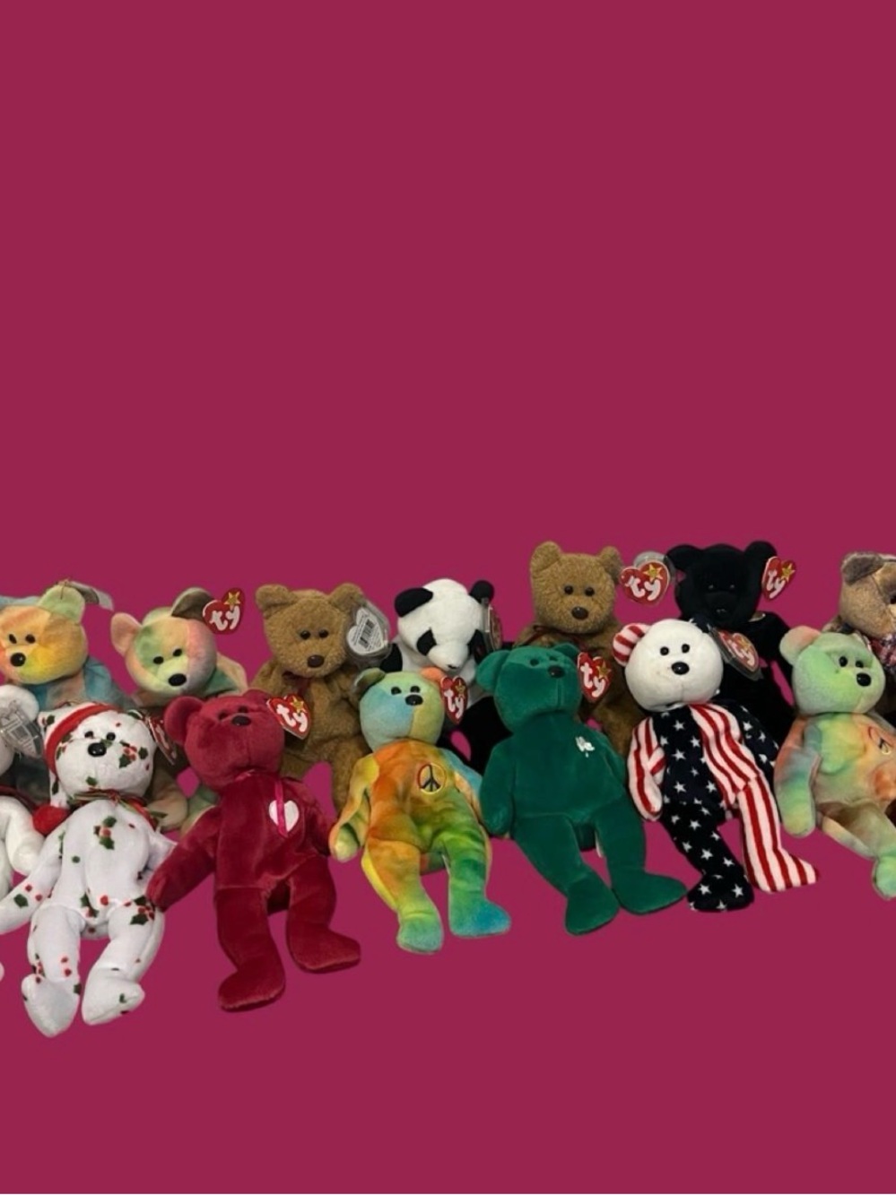 TY Beanie Baby Assorted Plush Teddy Bears - Multi Color (take all there are 20)